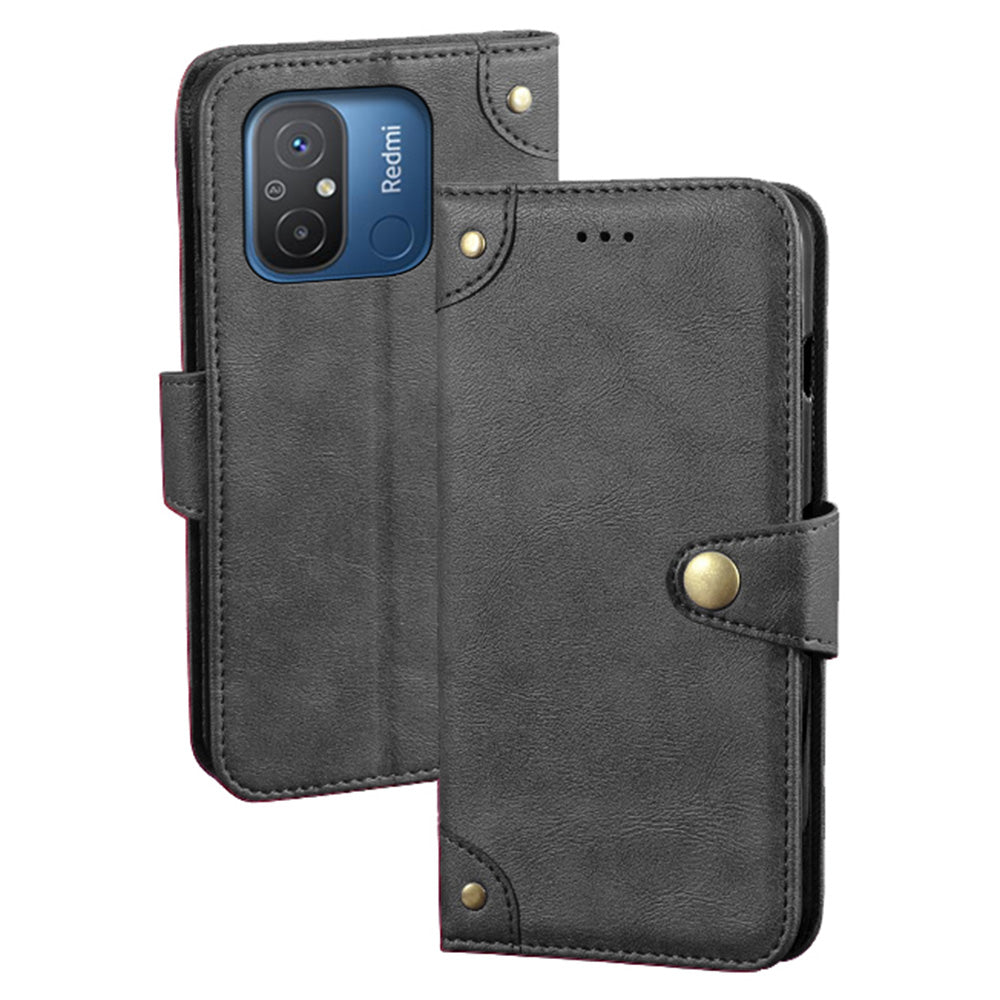 IDEWEI For Xiaomi Redmi 12C 4G Drop-proof Phone Case Fine Texture TPU PU Leather Wallet Stand Anti-scratch Cell Phone Cover IDEWEI For Xiaomi Redmi 12C 4G Drop-proof Phone Case Fine Texture TPU PU Leather Wallet Stand Anti-scratch Cell Phone Cover